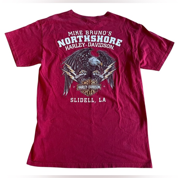 Harley-Davidson Other - HARLEY-DAVIDSON Red Eagle T-Shirt MIKE BRUNO'S NORTHSHORE SLIDELL, LA Moto Sz L